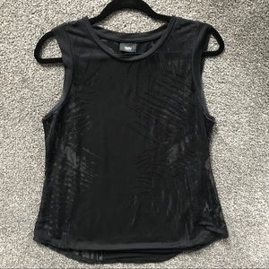 Sheer black sleeveless top from Mossimo